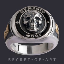 Memento mori ring - memento, silber