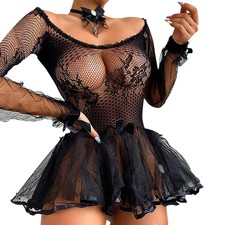 Sexy Damen Transparent Spitze