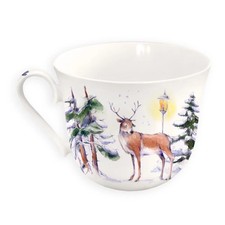 Porzellantasse Winterpark, Grätz Verlag, 48302 - Winter Weihnachten Hirsch
