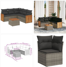 Garten Sofagarnitur mit Kissen