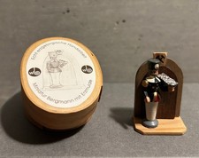 Spanschachtel Bergmann mit Erzmulde vor Mundloch, Wolfgang Braun, Erzgebirge