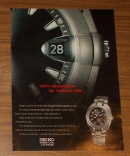 Seltene Werbung vintage SEIKO PERPETUAL CALENDAR Titanium Uhr 1998