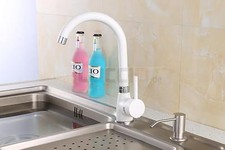 Hochwertige Granit Mischbatterie Küchen Armatur Einhandmischer Weiß gesprenkelt