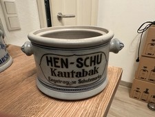 Kautabak Henschu 1925 Priem Nordhausen Kautabaktopf Top Zustand