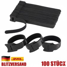 ✅100 Stück Kabelbinder Klettband lösbar Organizer Kabelmanagement Maus Kopfhörer