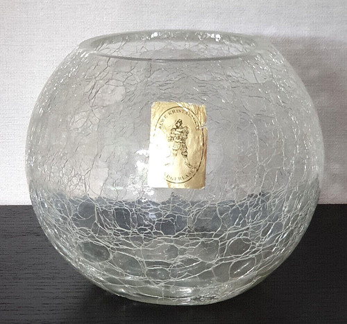 Craquelé glasvase rund - craquelé,