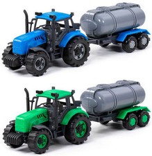 Traktor Kinder Spielzeug Progress mit Fassanhänger Schwungrad Fahrzeug +3J