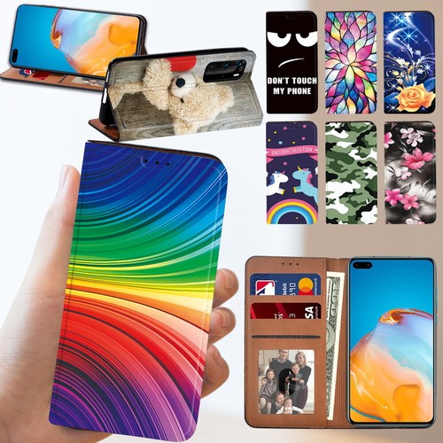 Print leder wallet book - leder,