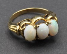 Voll Milch Opal Ring 585 Gold
