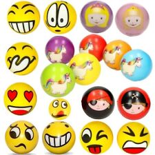 6x Antistressball 6 Stk. Kinder Wutball Einhorn Smiley Knautschball Quetschball