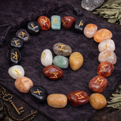 Mix chakra runensteine set - chakra,