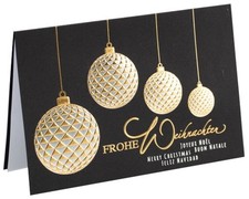 RÖMERTURM Weihnachtskarte 'Goldende Weihnachtskugeln'