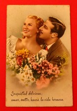 ✔️ AK Alte Postkarte Romantische Szene. Mitte 20. Jahrhundert