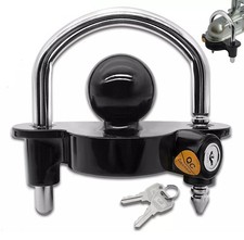 Anhängerschloss Bügel Schloss Diebstahlsicherung Schwarz für Anhänger Wohnwagen