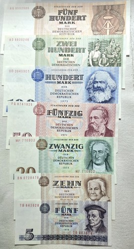 Banknoten lot 1971 - 1971-75, ddr