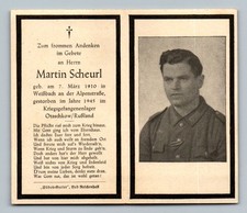 Sterbebild Soldat Scheurl 1945