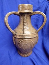 Alter Steinzeug Dreihenkel Krug," Salm Reifferscheid 1586 " Adel , Köln, Dyck