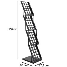 Bodenprospektständer Prospektständer A4 Teleskopisch, faltbar & einseitig 130cm