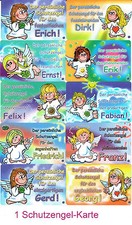 Schutzengelkarte Schutzengelkarte Jungennamen Buchstabe D-G Geschenk Karte