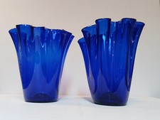 Paar Elegante Fazzoletto Vasen