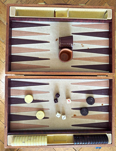 Vintage backgammon spiel - backgammon, im