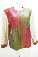 Bunte Lederjacke Glattleder