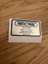 Rimowa Koffer Aufkleber Stoffaufkleber Ersatzteil Neu