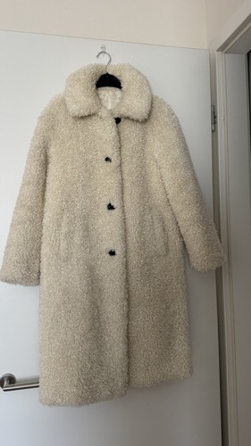 Zara teddy mantel - teddy-mantel, creme