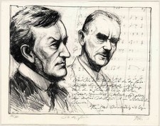 Andreas Noßmann - Doppelportrait "Liebe ohne Glauben"- Original Lithografie 2011