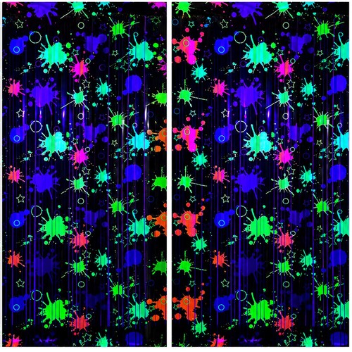 Neon lametta vorhang 2er set - vorhang,
