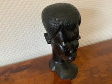 Afrika Deko Figur  Kopf Schnitzerei aus Ebenholz handarbeit  ca. 17 x 8