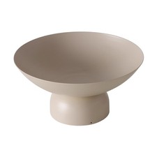 Deko-Schale Schale mit Fuß Metall pulverbeschichtet Beige Ø 25,3 x H 12,5 cm