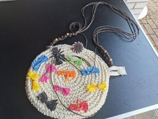 Tasche Umhängetasche Leder Riemchen Hippi Ibiza Style 