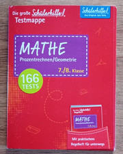 Buch Schule Lernen Mathe Klasse 7 / 8 Prozentrechnen Geometrie Schülerhilfe Test