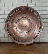 Kupferteller mit Verzierung 22cm Durchmesser Antik