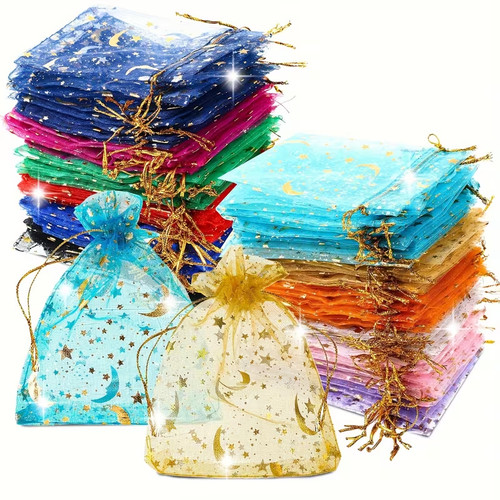 Transparent organza beutel - transparent,