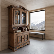 Voglauer Schreibtisch Sekretär Arbeitszimmer Büromöbel Holz 1700 braun massiv