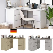 Eckschreibtisch Office Winkelschreibtisch Schreibtisch Computertisch &Schubladen