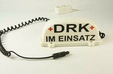 Dachaufsetzer DRK Schild mit Magnetboden für KFZ + Spiralkabel. W-2683 