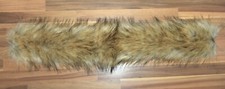 Luxus Damen Pelzkrage Kapuzen Fellkragen Faux Pelz Schal Fellstreifen 75 cm