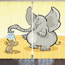 Elefant Rustikale Gardine