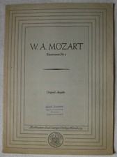 Notenheft: W. A. Mozart, Klaviersonate Nr. 3 - Original-Ausgabe. Hoffmann und 