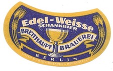 Bieretikett Breithaupt Brauerei Berlin VK