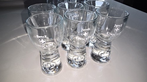 Unicum zwack gläser - 9, stück