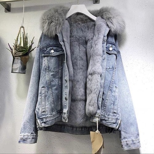 Damen fleecefutter jeansjacke - damen,