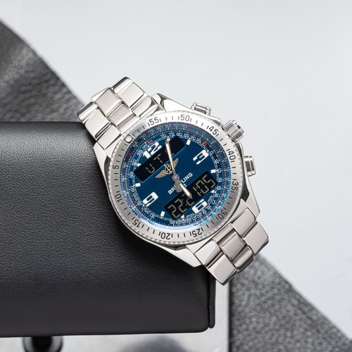 Breitling a68362 blue dial - b-1,