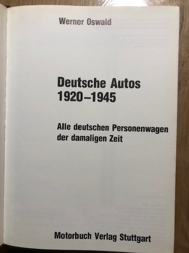 Werner oswald deutsche autos - oswald,