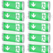 10x LED Notleuchte Fluchtwegleuchte Notbeleuchtung Notausgang Akku Nach Unten