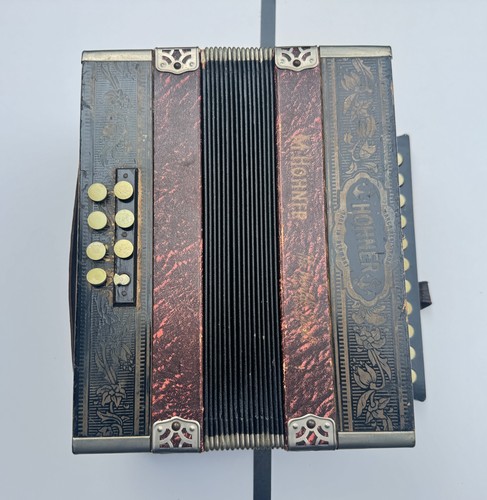 Antik hohner knopfakkordeon - hohner,