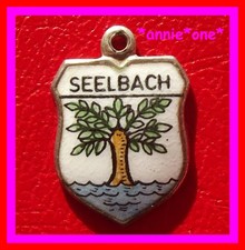 ꧁ BETTELARMBAND anhänger SCHWARZWALD wappen SEELBACH luftkurort SILBER 800 ꧂
